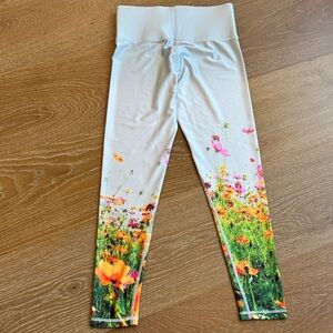 Terez New York Floral Print High Rise Leggings Size S